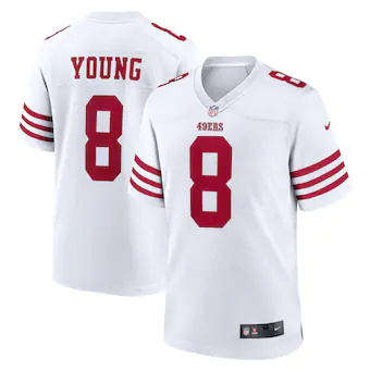 mens nike steve young white san francisco 49ers retired pla